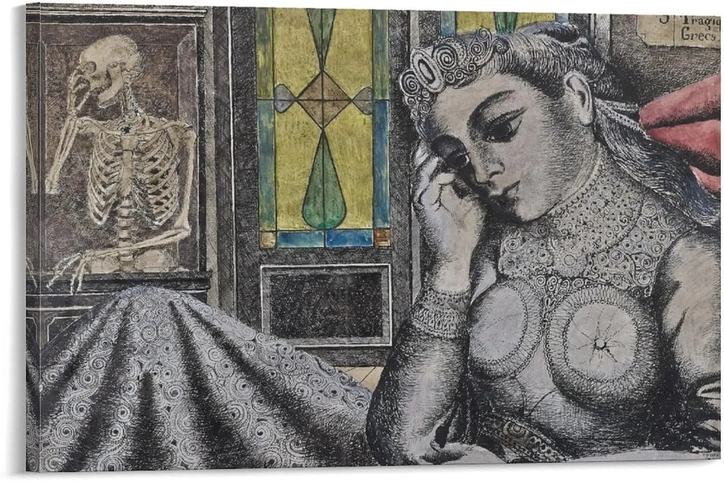 Paul Delvaux Posters Print (3) Print Photo Art Painting Canvas Poster Home Decorative Bedroom Modern Decor Posters Gifts 08x12inch(20x30cm)