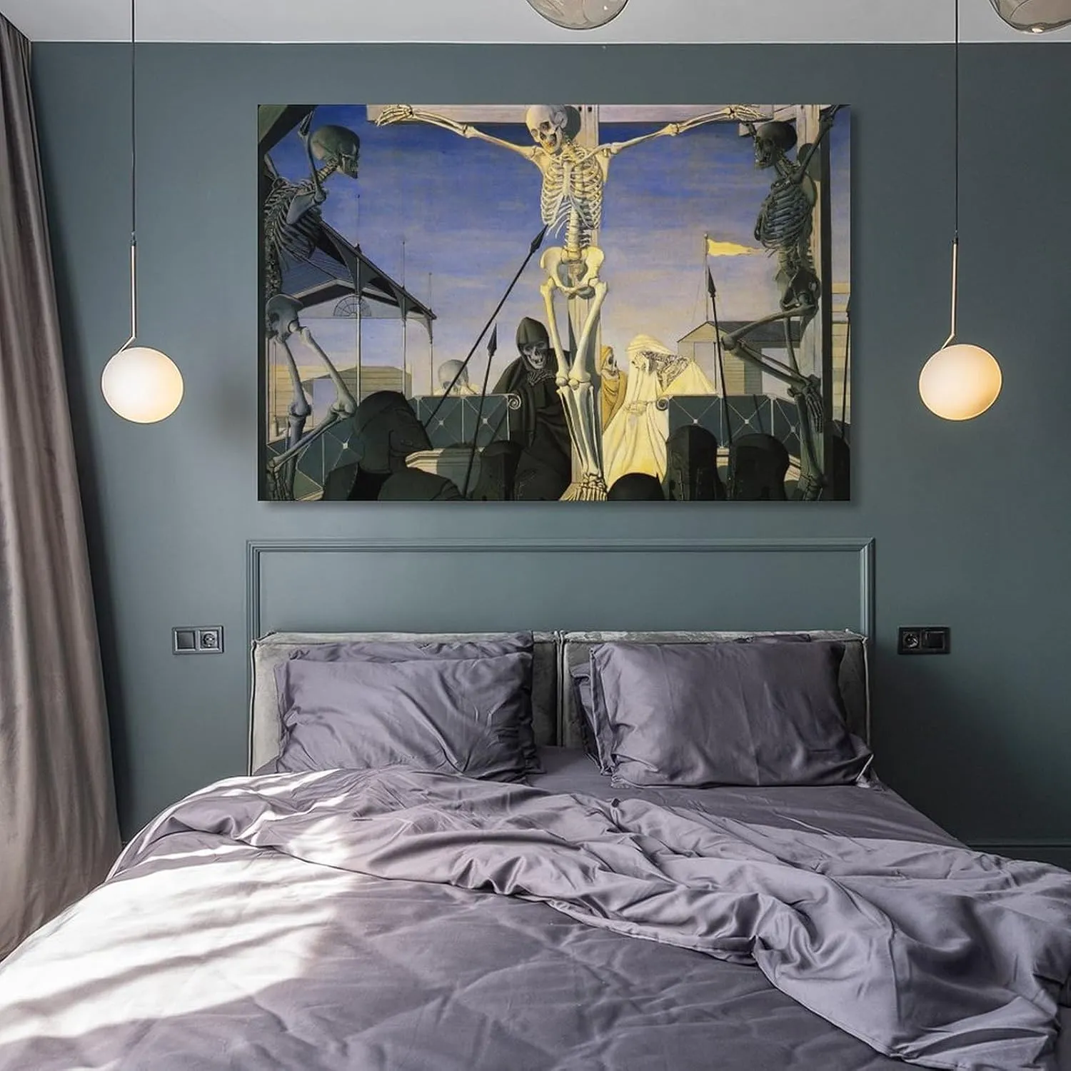 Paul Delvaux Print Painting- Crucifixion Posters Art Print Wall Photo Paint Poster Hanging Picture Family Bedroom Decor 12x18inch(30x45cm)