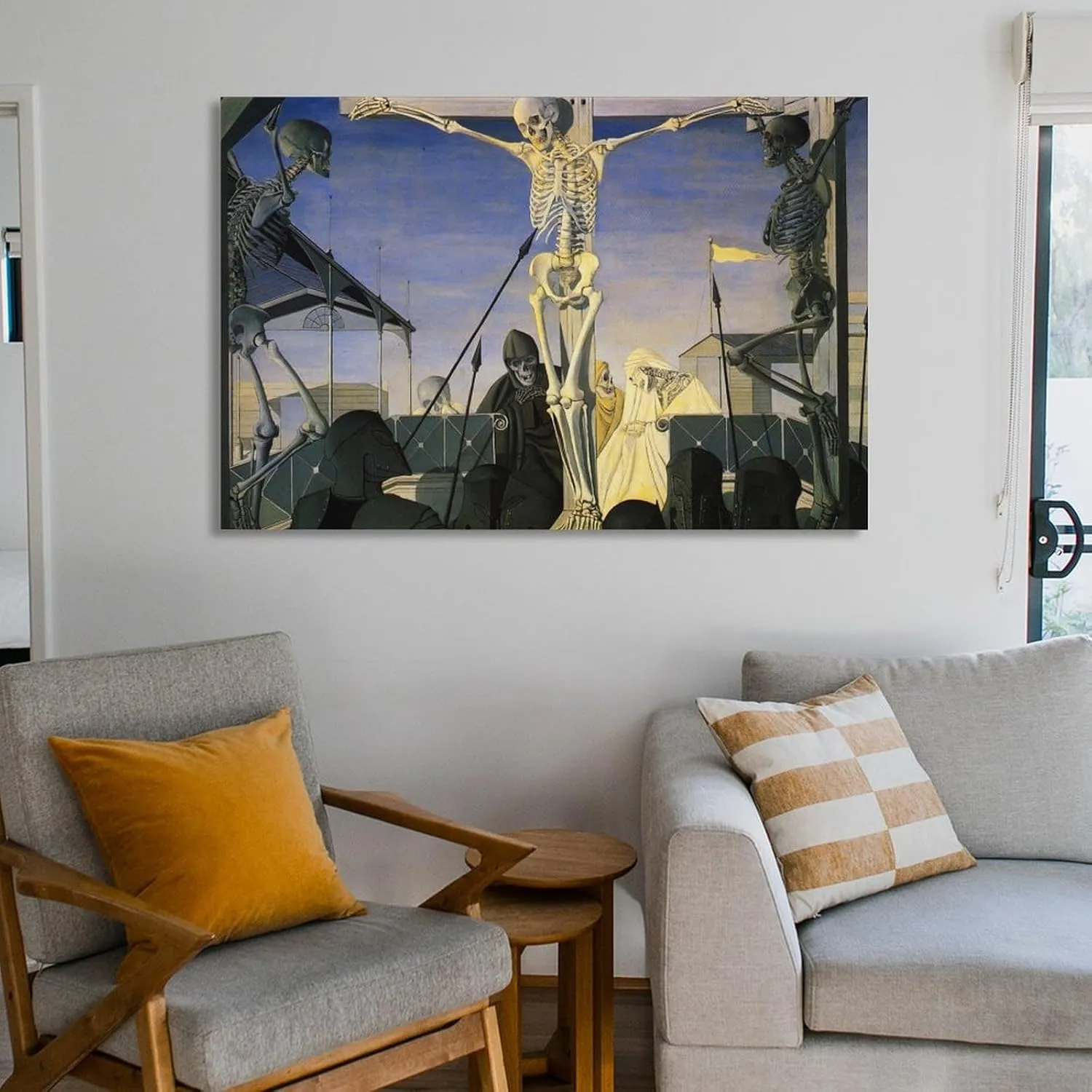 Paul Delvaux Print Painting- Crucifixion Posters Art Print Wall Photo Paint Poster Hanging Picture Family Bedroom Decor 12x18inch(30x45cm)