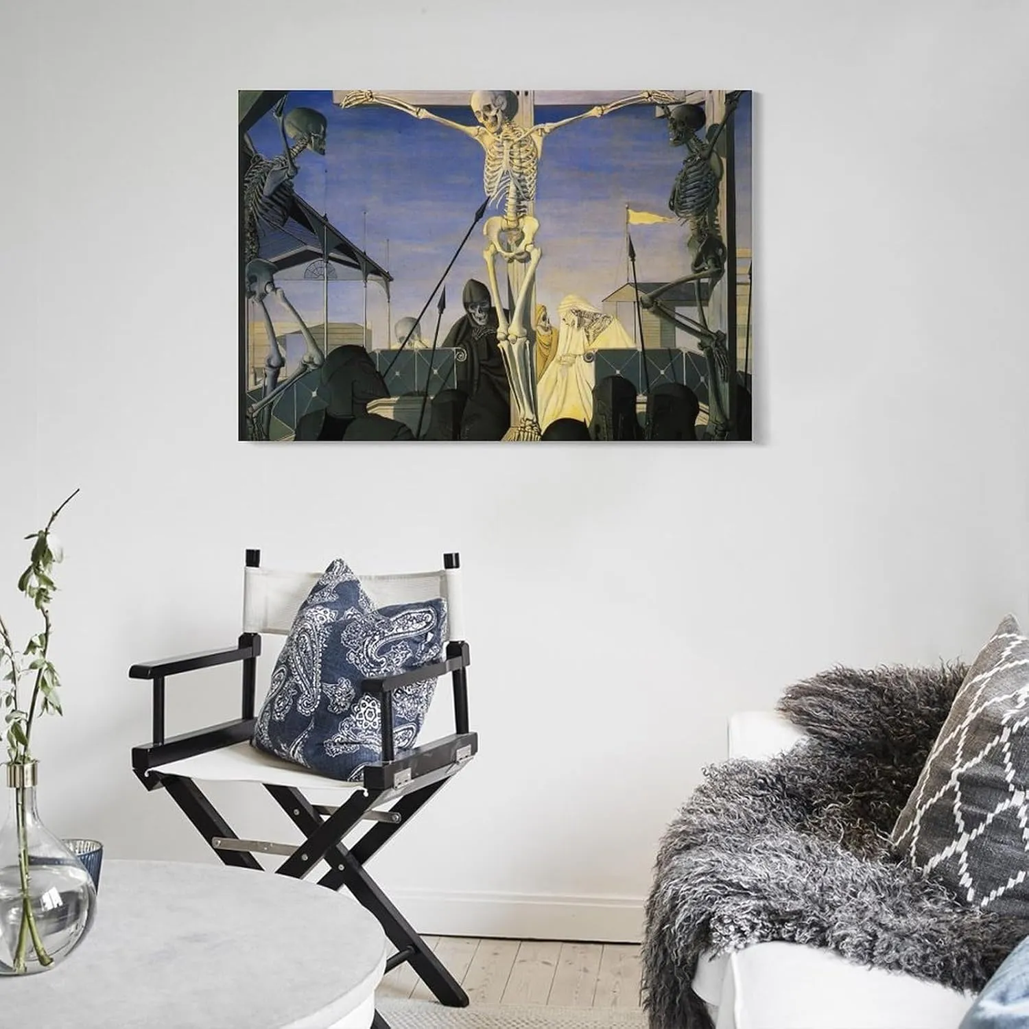 Paul Delvaux Print Painting- Crucifixion Posters Art Print Wall Photo Paint Poster Hanging Picture Family Bedroom Decor 12x18inch(30x45cm)