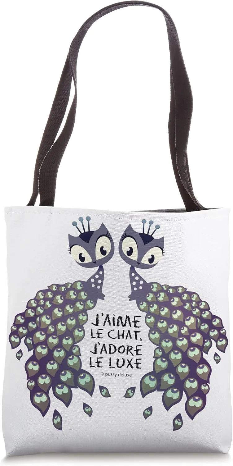 Peacock cat Tote Bag
