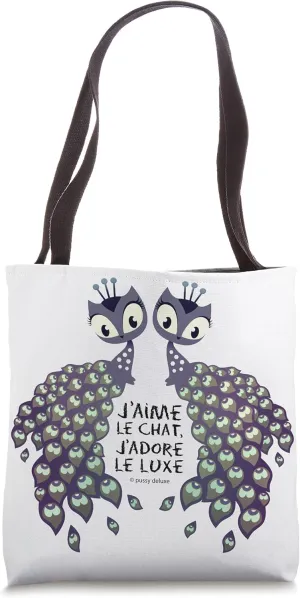Peacock cat Tote Bag