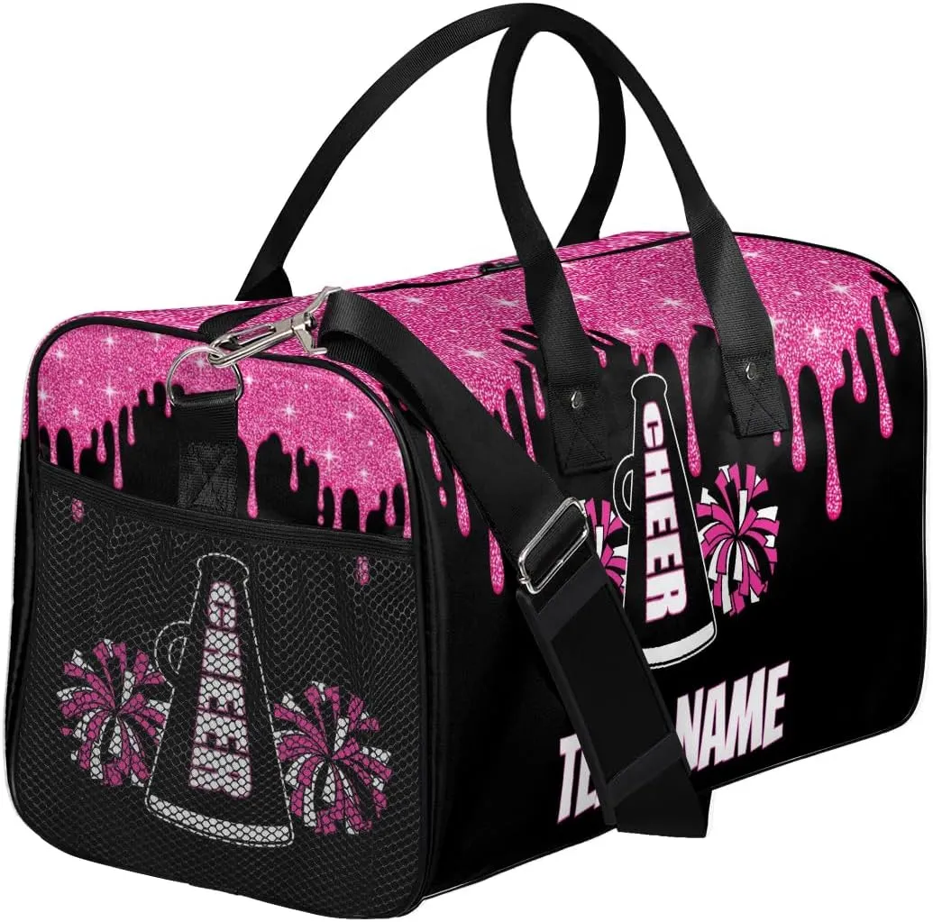 Personalized Cheer Bag for Cheerleaders, Sport Duffel Bag for Women, Cheerleading Gifts for Teams Pink