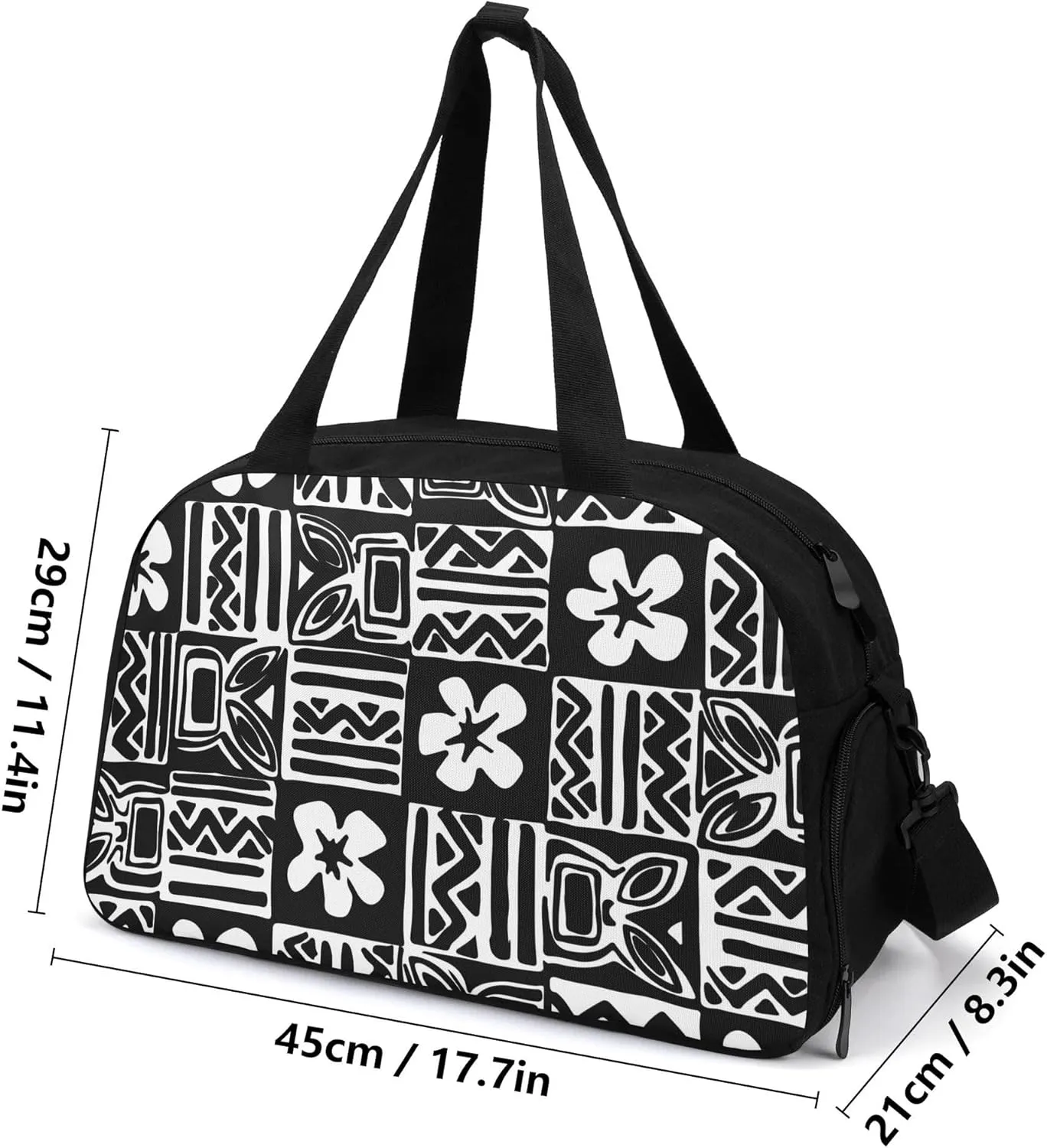 Personalized Portable Handbag Organizer Polynesian Vintage Tribal Print Custom Travel Bag Pattern Travel Camping Bag