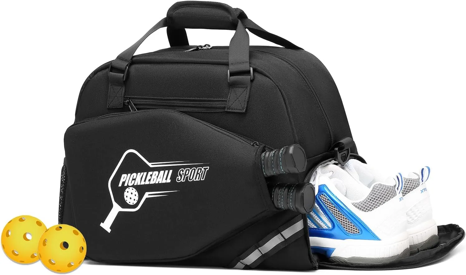 Pickleball Bag for Women and Men，Pickleball Backpack with various Zipper Pockets for Balls, Paddles, Shoes, Movil phone and Power Bank, with a Fence Hook