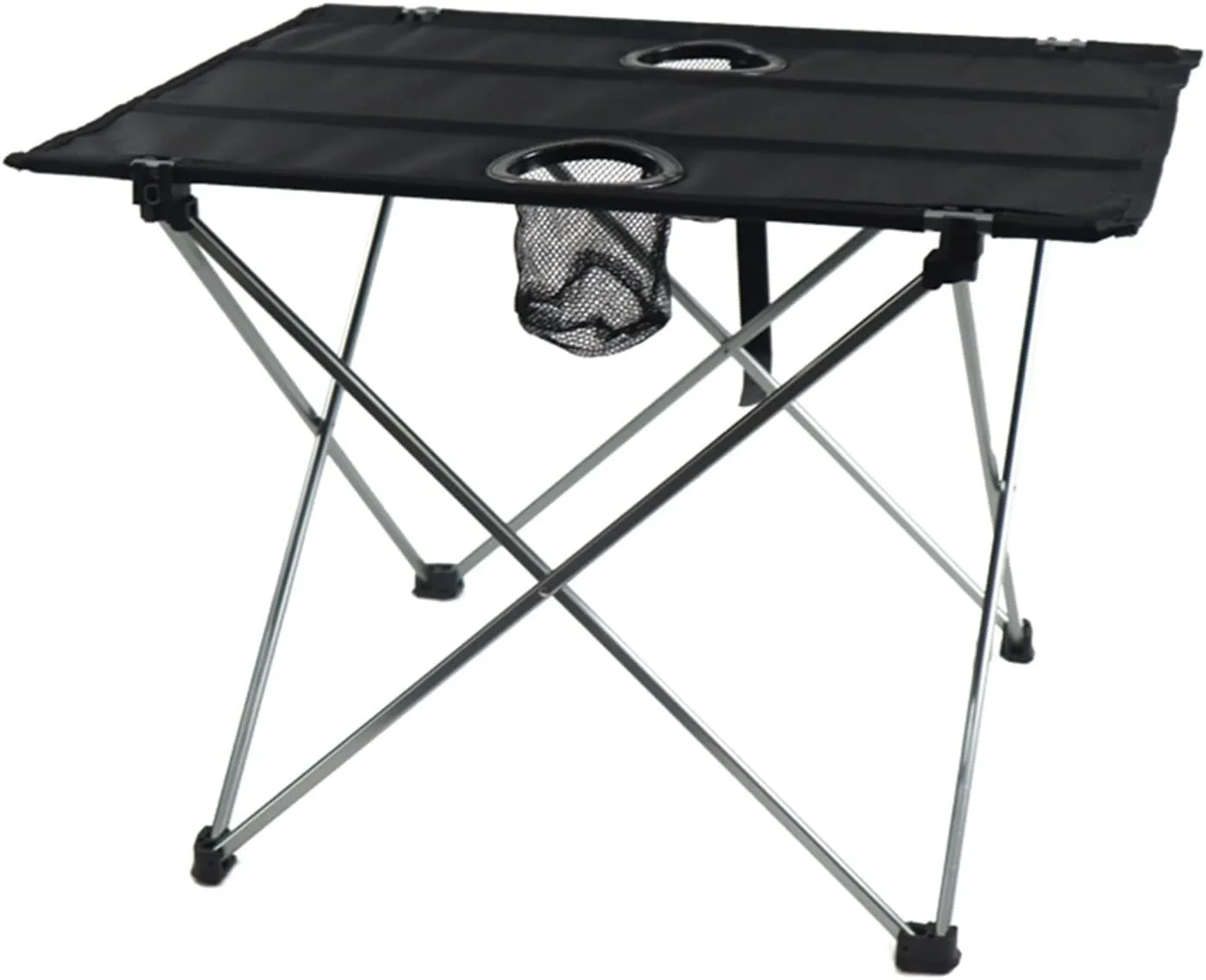 Picnic Tables, Camping Table, Foldable, Portable, Rolling, Fishing Table, Ultralight Folding Picnic Table Oxford Fabric (Black)