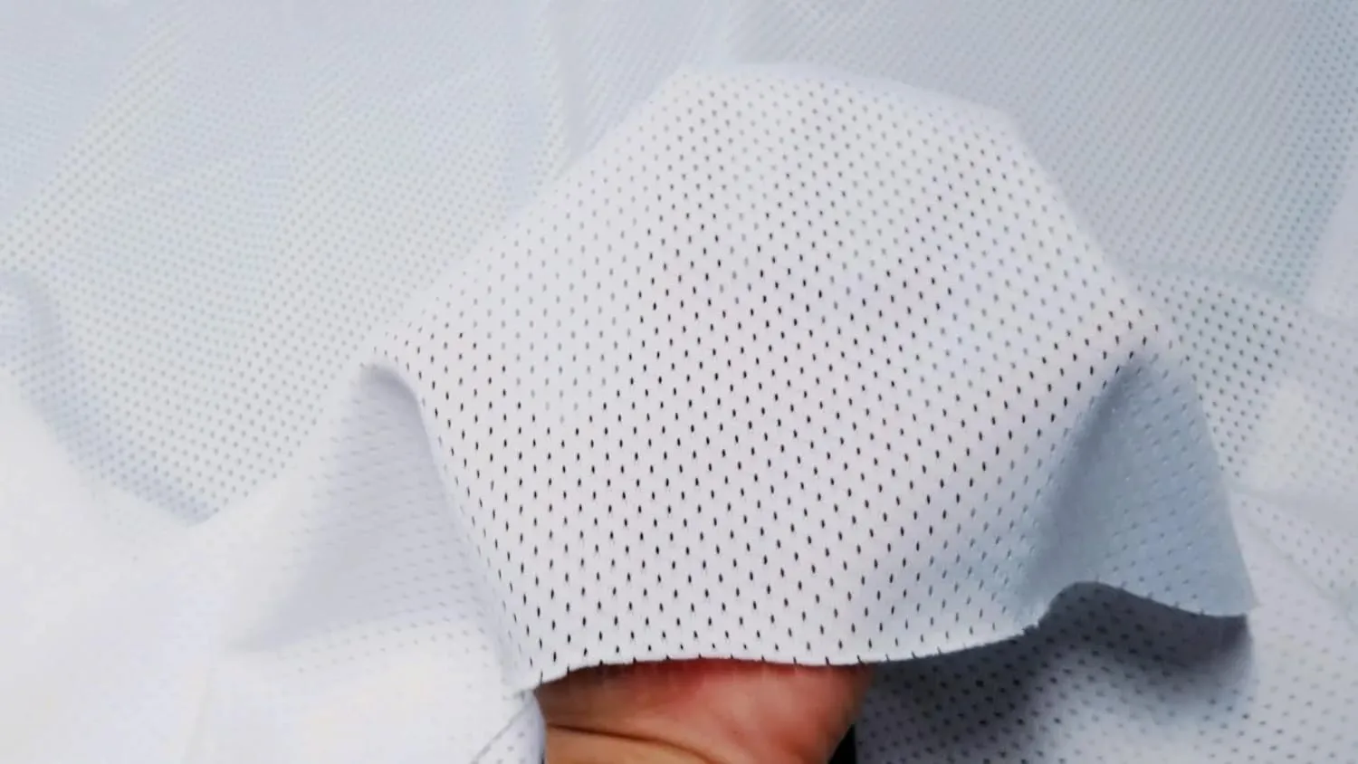 Pico Textiles 1 Yard – White Polyester Pro Mesh Heavy Jersey Fabric - Sold by The Yard - Variety of Colors - Durable Athletic Mesh Fabric, Ideal for Sewing Soccer and Basketball Jerseys Uniforms