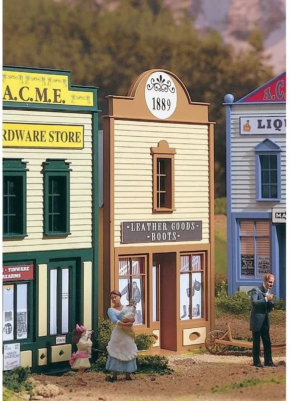 Piko G Scale Model Train Buildings - Leather Goods & Boots Store - 62237