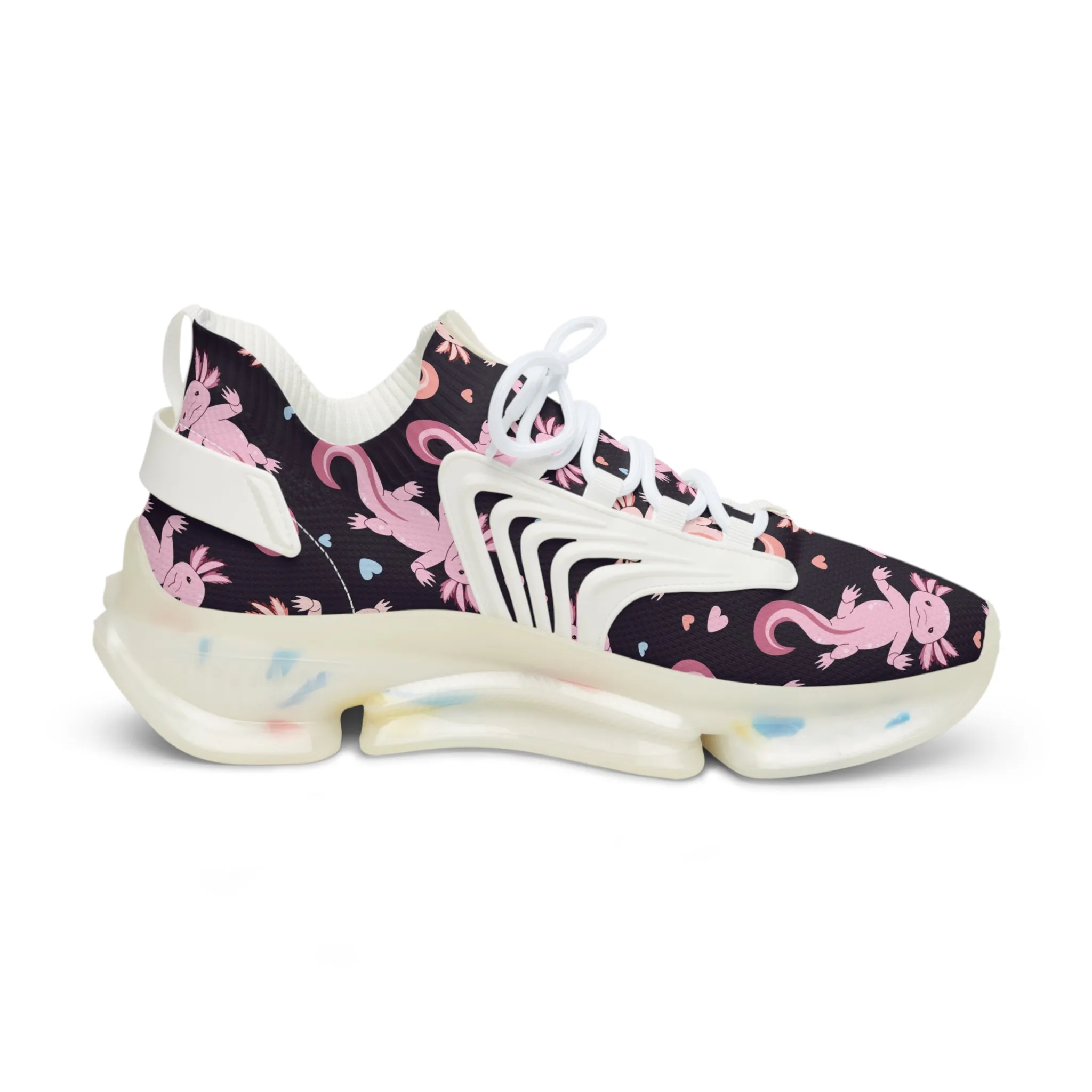 Pink Axoltl Men's Mesh Sneakers