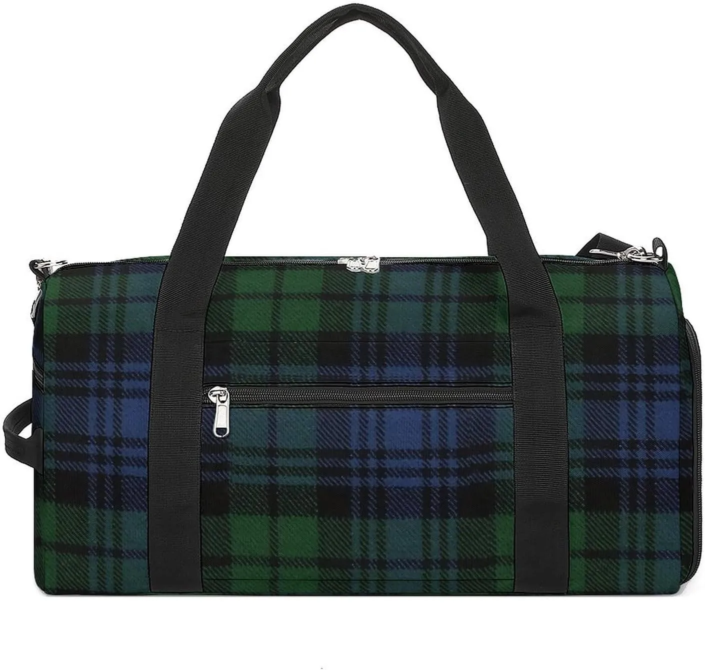 Pink Black Gray Argyle Portable Large Capacity Fully Printed Fitness Bag Unisex