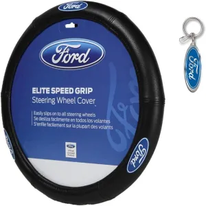 Plasticolor Ford Steering Auto Wheel Cover with Fancy Ford Logo Keychain