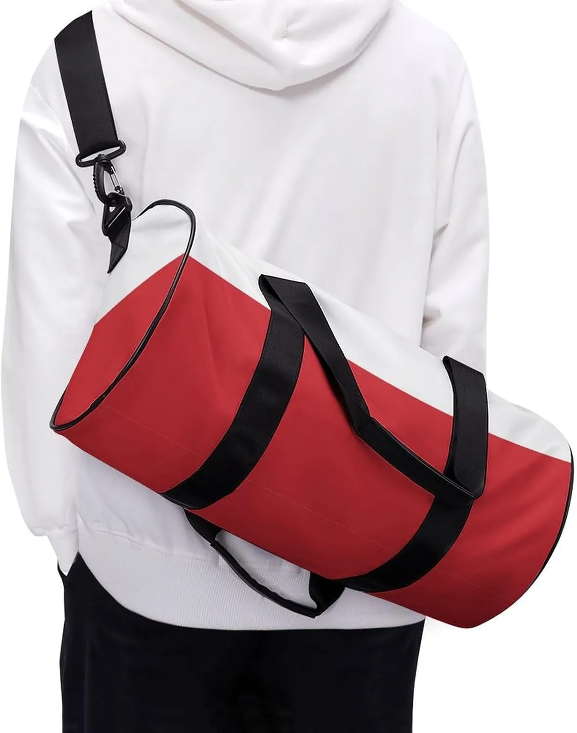 Poland Flag Sports Duffel Bag for Men Women with Shoe Compartment Gym Weekender Tote