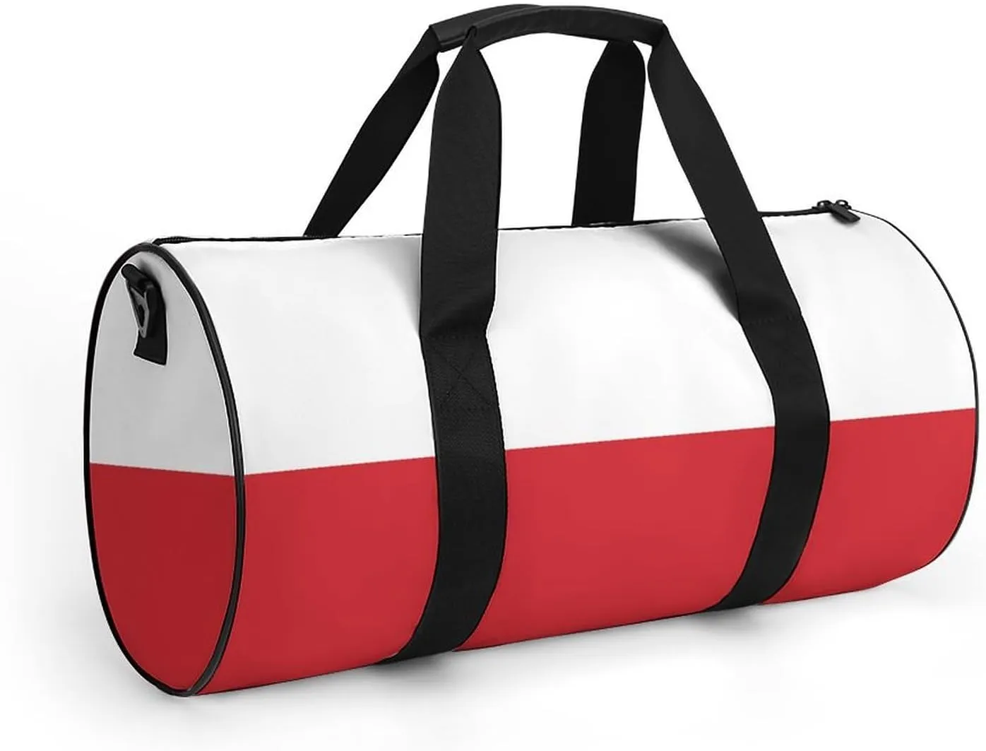 Poland Flag Sports Duffel Bag for Men Women with Shoe Compartment Gym Weekender Tote