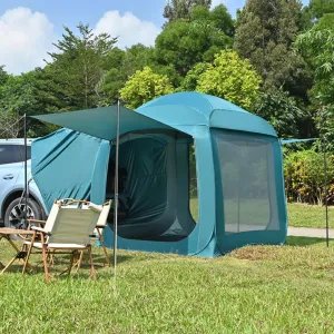 Pop Up Car Rear Tent SUV Car Tailgate Awning Tents for Camping,Portable Big Space Van Trunk Tent Cover,Multipurpose Rear Hatch Tent UV Protection Coating Water Proof