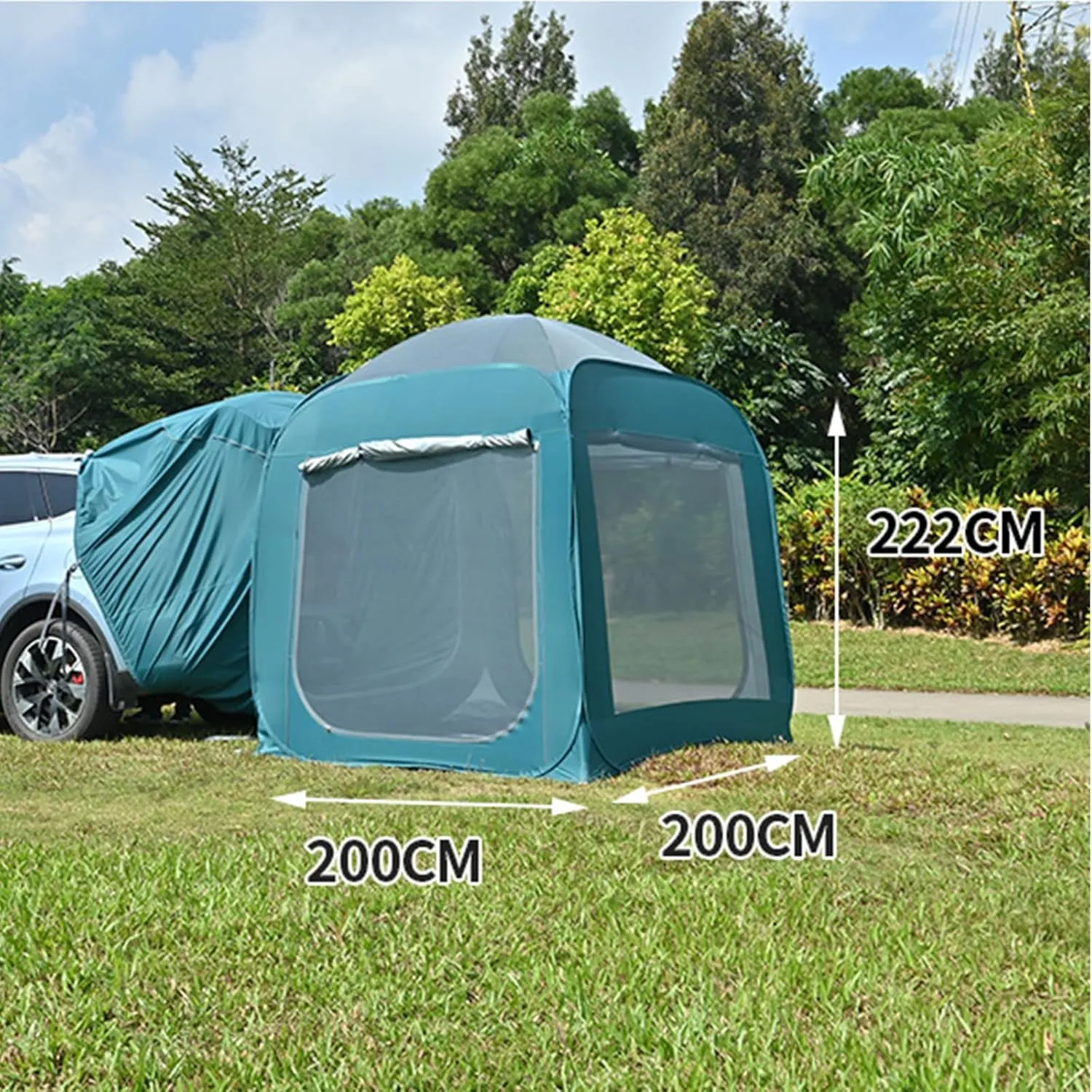 Pop Up Car Rear Tent SUV Car Tailgate Awning Tents for Camping,Portable Big Space Van Trunk Tent Cover,Multipurpose Rear Hatch Tent UV Protection Coating Water Proof