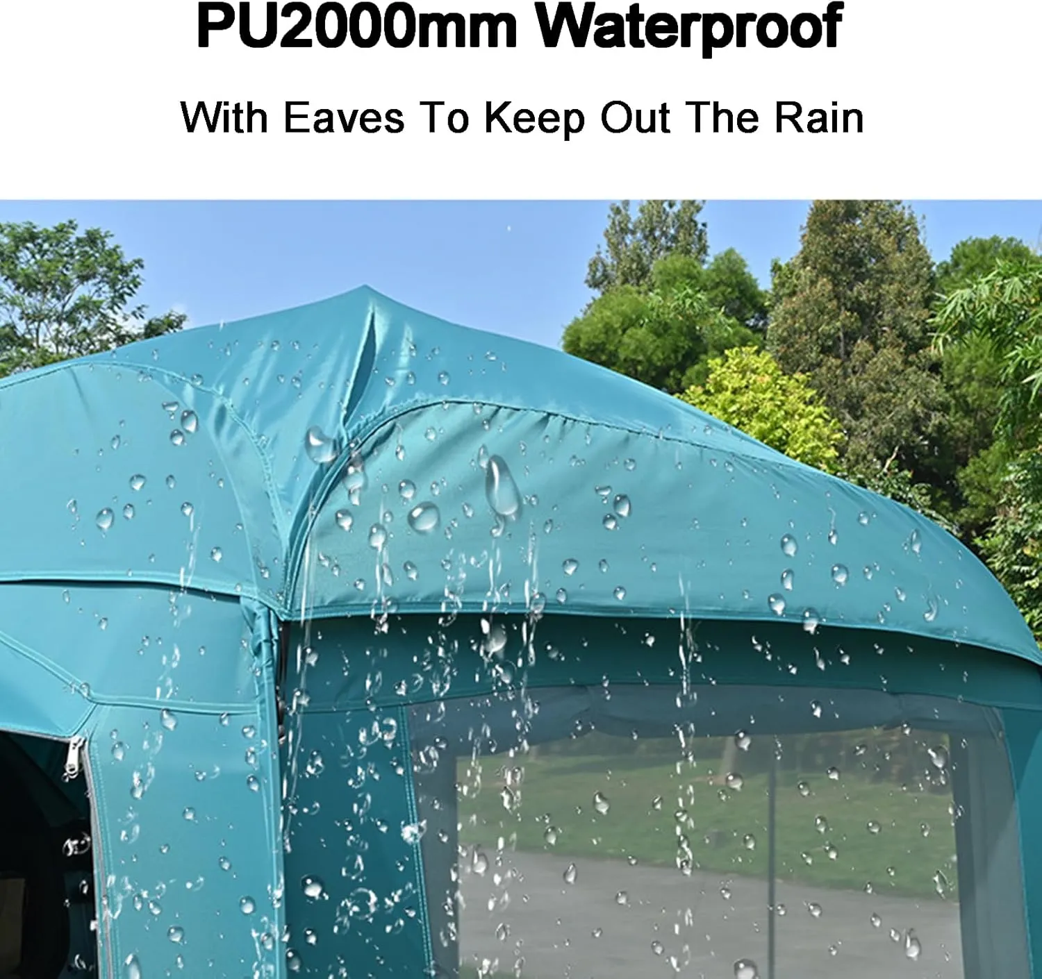 Pop Up Car Rear Tent SUV Car Tailgate Awning Tents for Camping,Portable Big Space Van Trunk Tent Cover,Multipurpose Rear Hatch Tent UV Protection Coating Water Proof