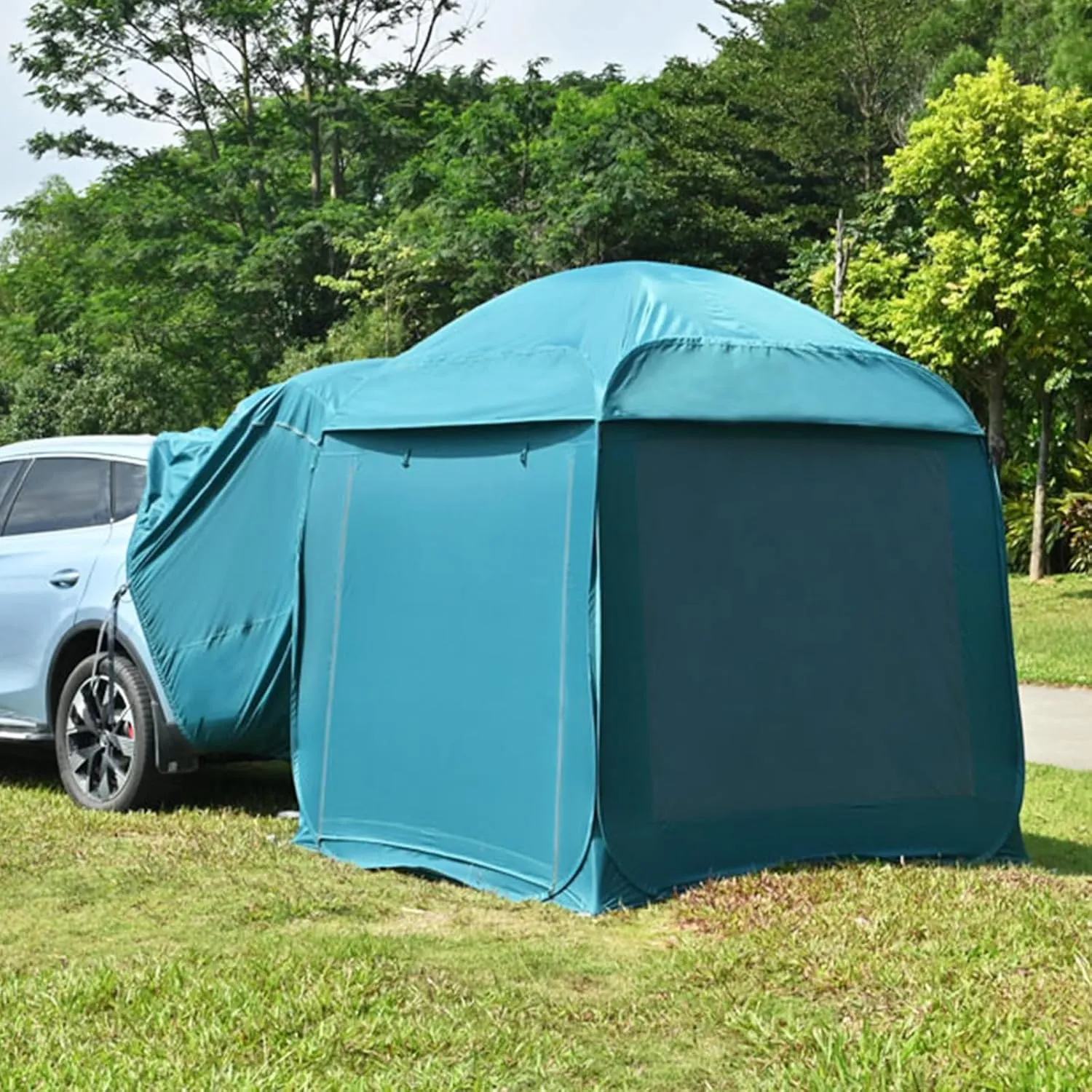 Pop Up Car Rear Tent SUV Car Tailgate Awning Tents for Camping,Portable Big Space Van Trunk Tent Cover,Multipurpose Rear Hatch Tent UV Protection Coating Water Proof
