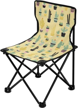 Portable Camping Chairs Cactus Yellow Green Lightweight Folding Chair for Camping, Beach, Picnic, Travel and Sports with Carry Bag 20850220