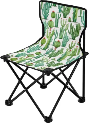 Portable Camping Chairs Flowers Floral Cactus Lightweight Folding Chair for Camping, Beach, Picnic, Travel and Sports with Carry Bag 20849076