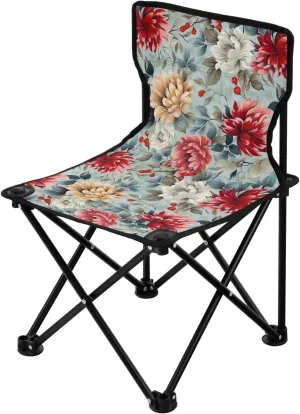 Portable Camping Chairs Flowers Floral Red Yellow Lightweight Folding Chair for Camping, Beach, Picnic, Travel and Sports with Carry Bag 20849976