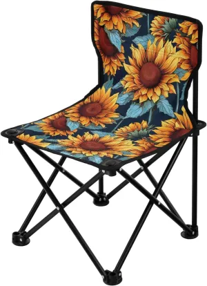 Portable Camping Chairs Flowers Sunflower Lightweight Folding Chair for Camping, Beach, Picnic, Travel and Sports with Carry Bag 20857607