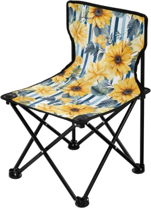 Portable Camping Chairs Flowers Sunflower Lightweight Folding Chair for Camping, Beach, Picnic, Travel and Sports with Carry Bag 20857617