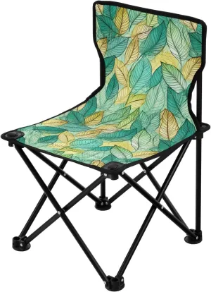 Portable Camping Chairs Leaves Green Lightweight Folding Chair for Camping, Beach, Picnic, Travel and Sports with Carry Bag 20849563