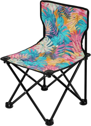 Portable Camping Chairs Leaves Tropical Palm Lightweight Folding Chair for Camping, Beach, Picnic, Travel and Sports with Carry Bag 20856070