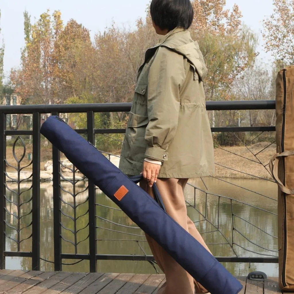 Portable Fishing Rod Organizers Bag Large Capacity Canvas Fishing Tackle Storage Bag Fishing Poles Bag Case for Outdoor