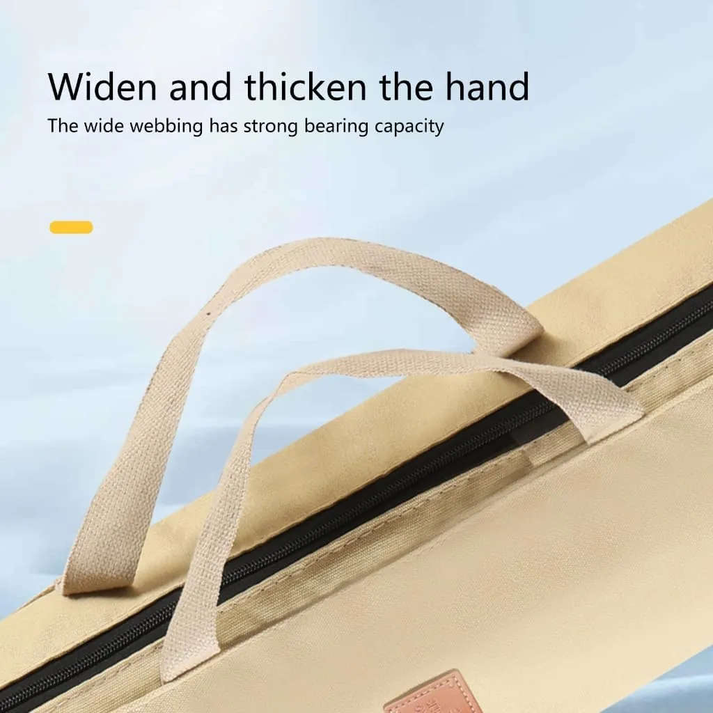 Portable Fishing Rod Organizers Bag Large Capacity Canvas Fishing Tackle Storage Bag Fishing Poles Bag Case for Outdoor