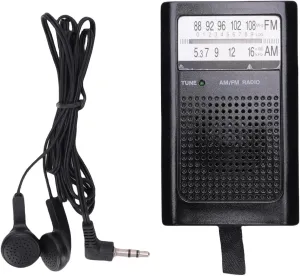 Portable Radio AM FM, Mini Radio Receiver with Earphones and Speaker, Pocket Radios Portable AM FM Small Personal Radios for Walk Jogging Gym Camping