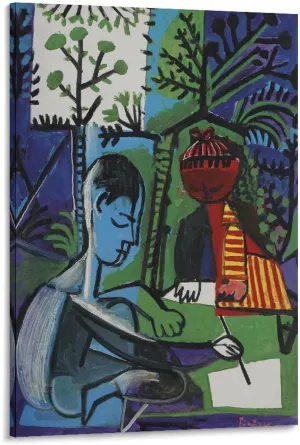 Poster Pablo Picasso Art Print Claude And Paloma Drawing Cubism Abstract Picture Print Wall Art Poster Painting Canvas Posters Artworks Gift Idea Room Aesthetic 20x30inch(50x75cm)