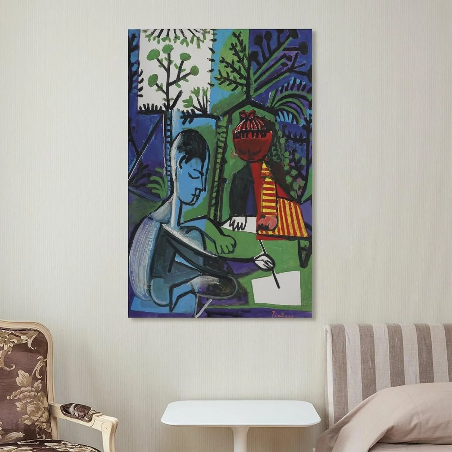 Poster Pablo Picasso Art Print Claude And Paloma Drawing Cubism Abstract Picture Print Wall Art Poster Painting Canvas Posters Artworks Gift Idea Room Aesthetic 20x30inch(50x75cm)