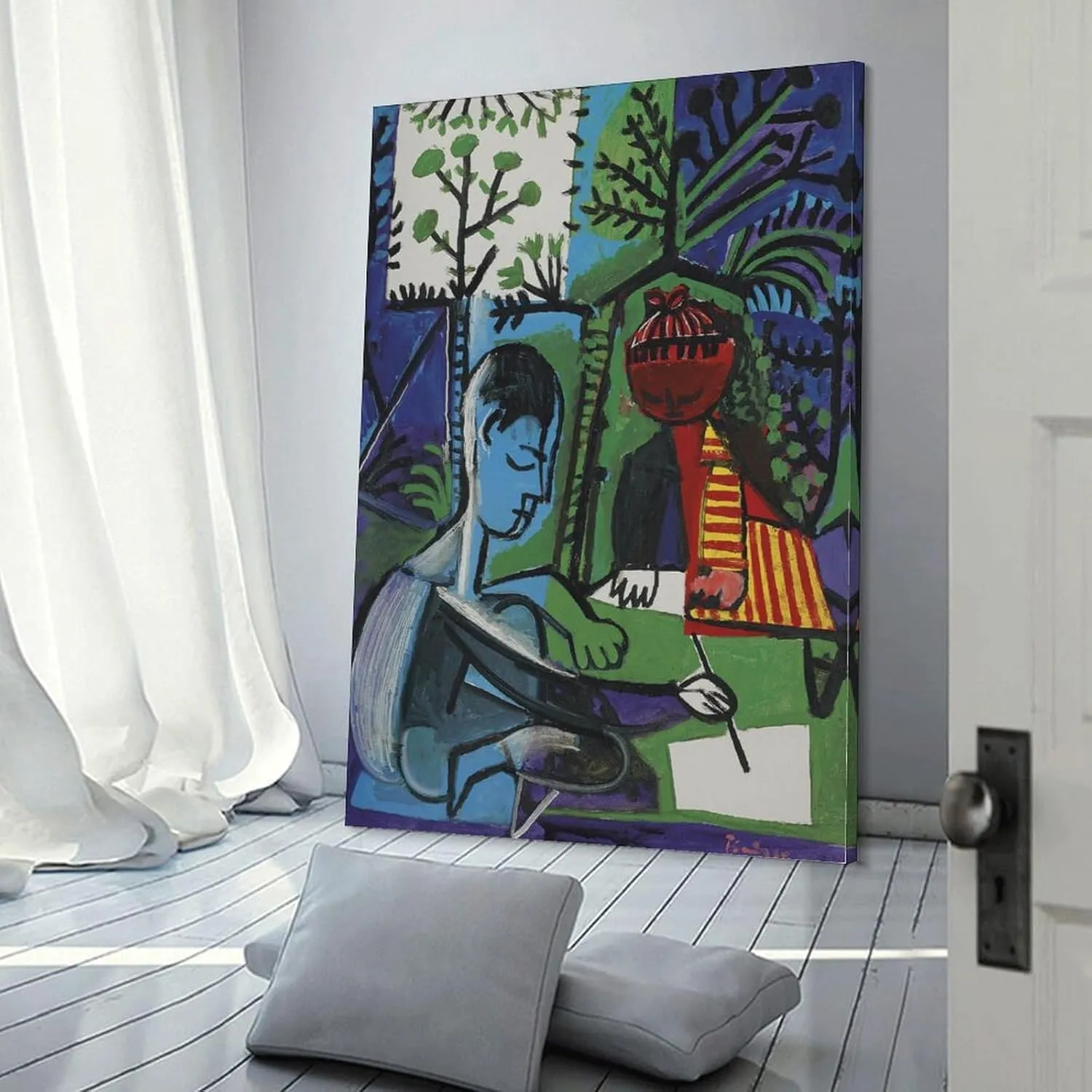 Poster Pablo Picasso Art Print Claude And Paloma Drawing Cubism Abstract Picture Print Wall Art Poster Painting Canvas Posters Artworks Gift Idea Room Aesthetic 20x30inch(50x75cm)