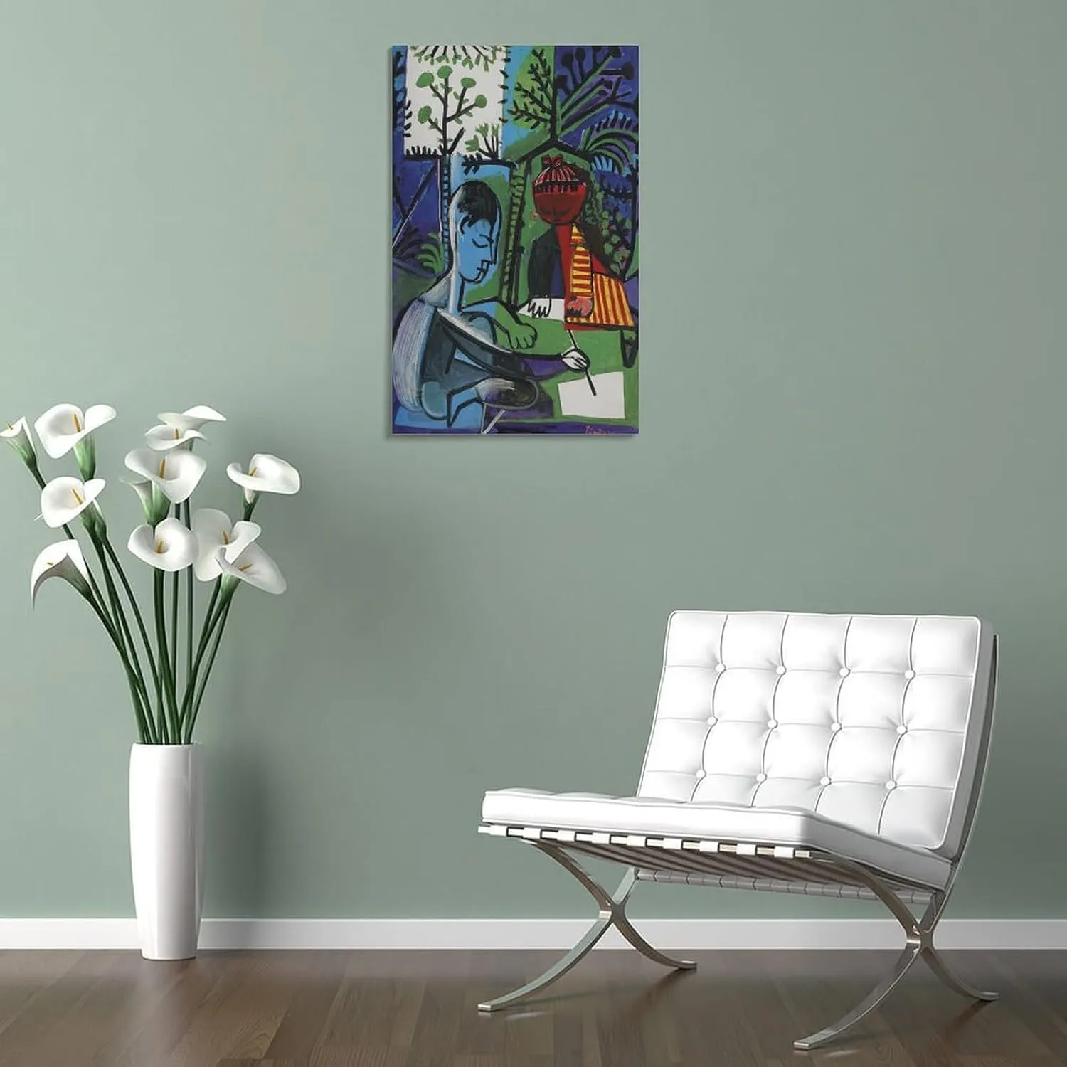 Poster Pablo Picasso Art Print Claude And Paloma Drawing Cubism Abstract Picture Print Wall Art Poster Painting Canvas Posters Artworks Gift Idea Room Aesthetic 20x30inch(50x75cm)
