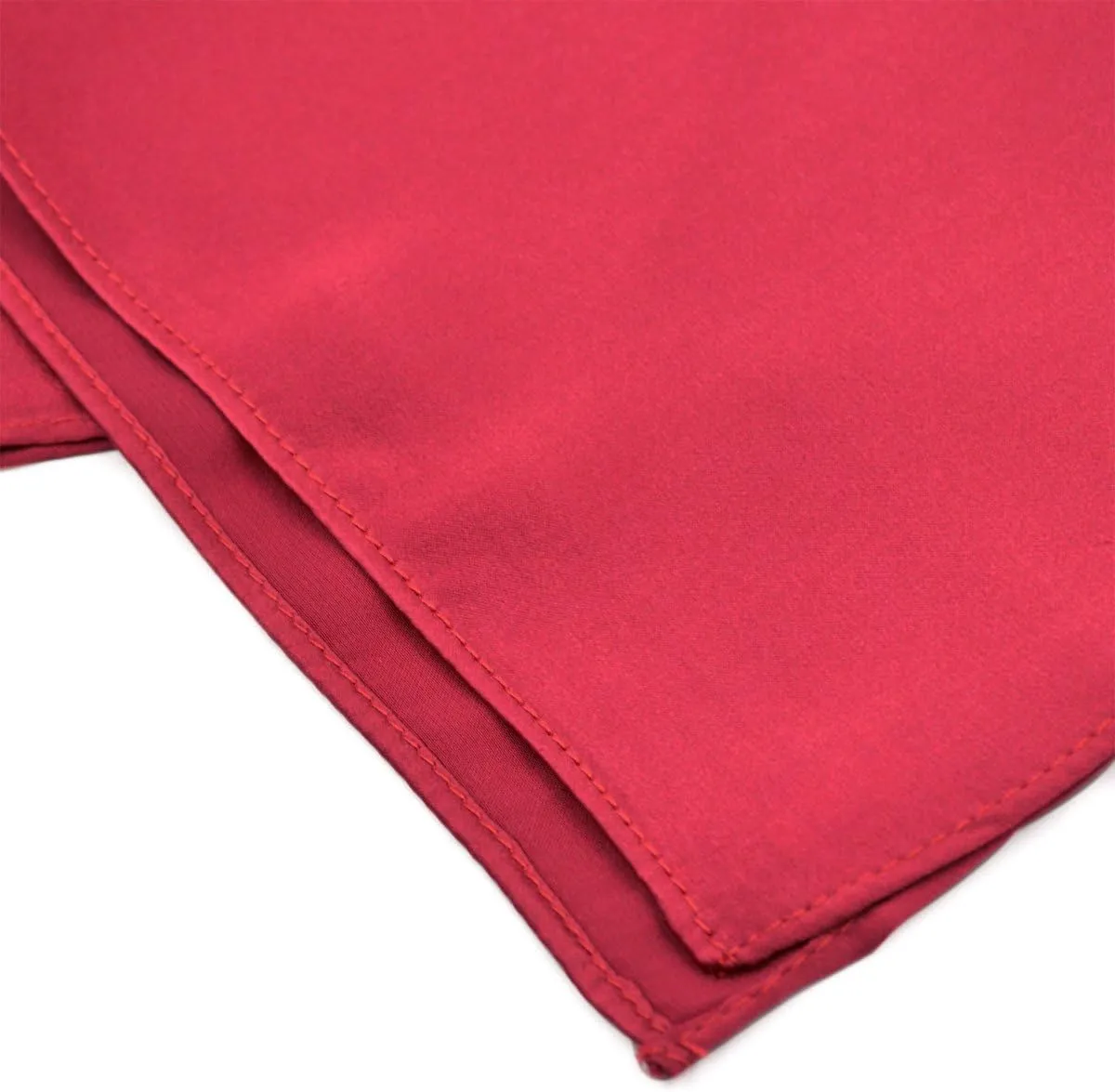Premium 100% Pure Mulberry Silk Solid Pocket Square Handkerchief Scarf 13.5"