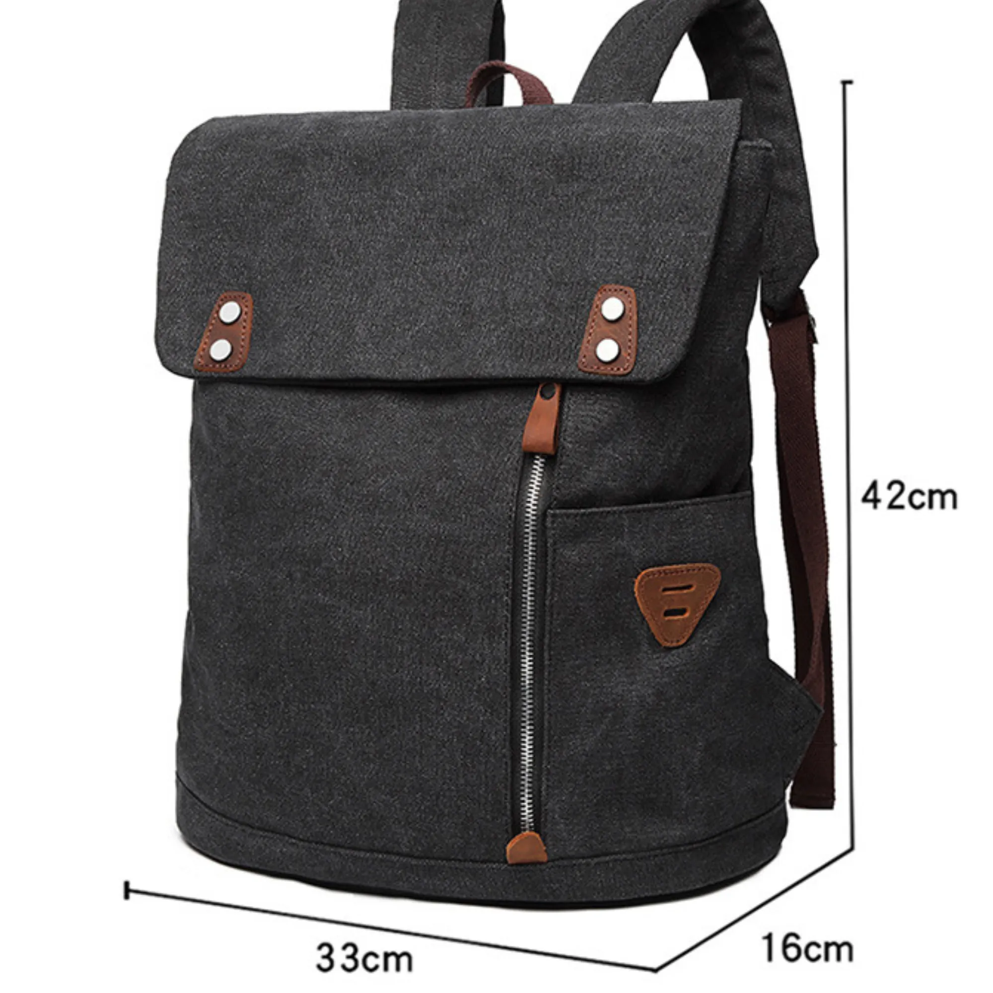 Premium Canvas Backpack – Large Hiking, School, Travel & Sport Shoulder Bag