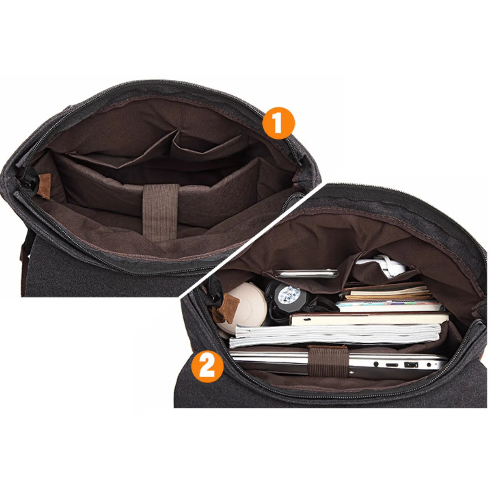 Premium Canvas Backpack – Large Hiking, School, Travel & Sport Shoulder Bag
