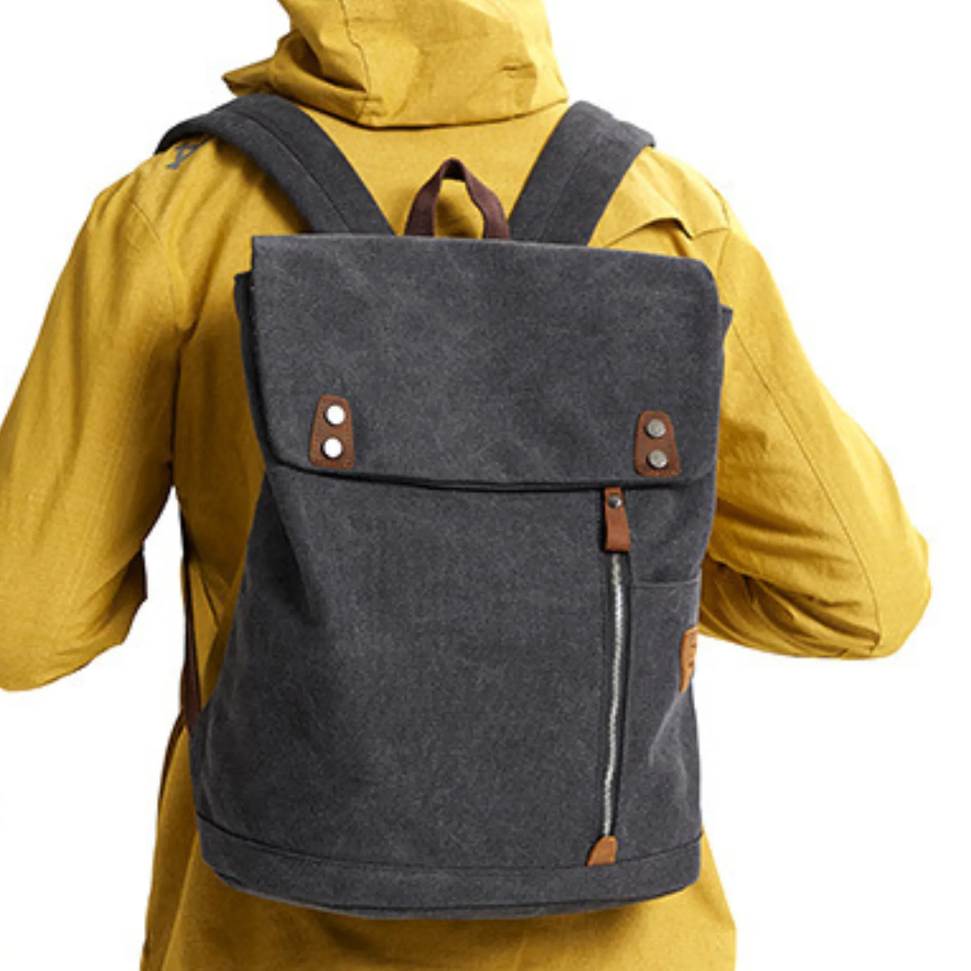 Premium Canvas Backpack – Large Hiking, School, Travel & Sport Shoulder Bag