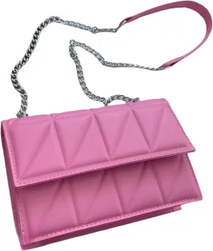 PU Leather Crossbody Purse for Women Trendy Ladies Shoulder Bag with Chain Designer Purses