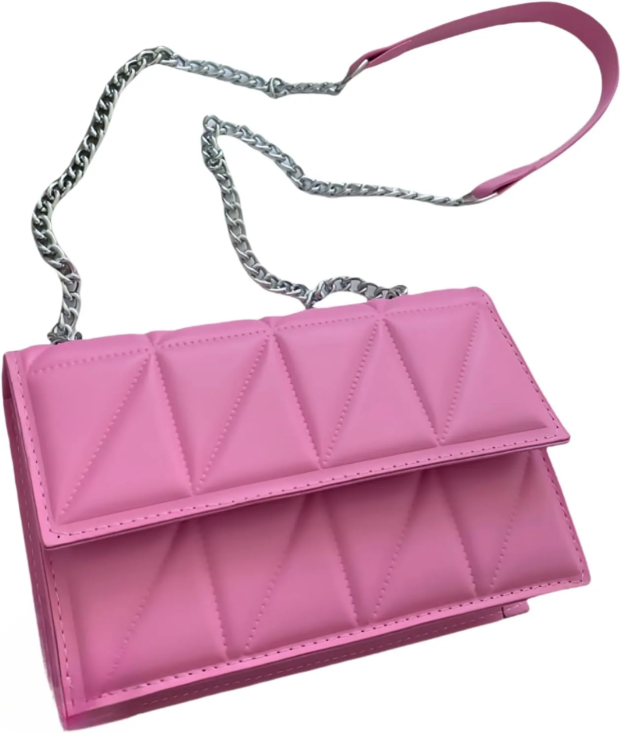 PU Leather Crossbody Purse for Women Trendy Ladies Shoulder Bag with Chain Designer Purses