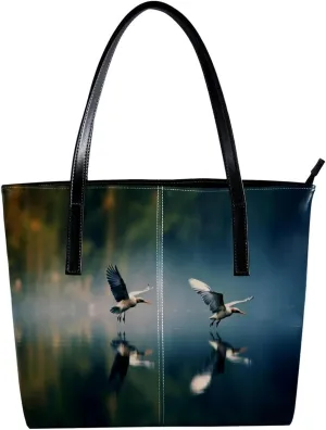 Purses for Women,Tote Bag Aesthetic,Women's Tote Handbags,Crane Portrait