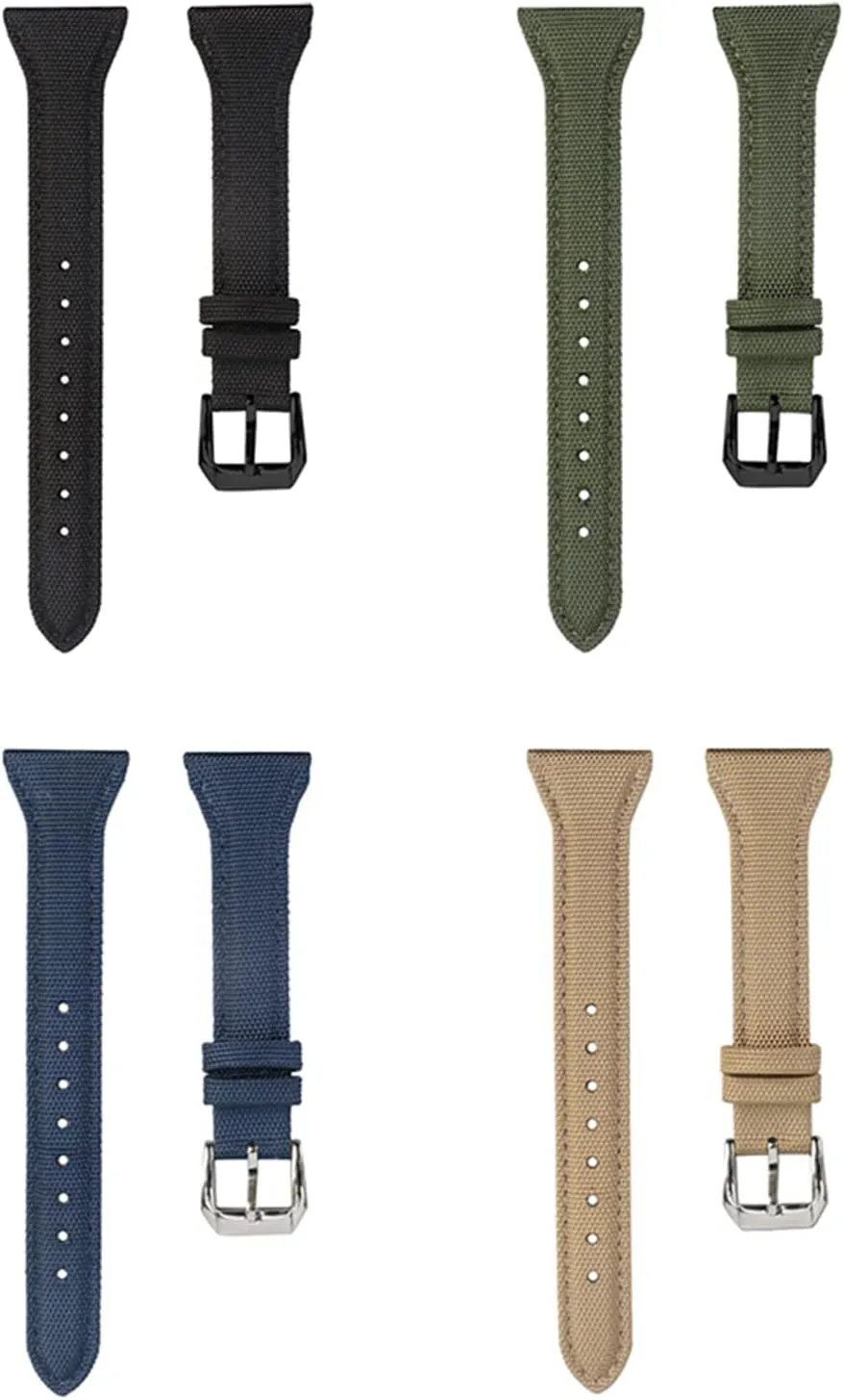 Quick Release Watch Strap Watch Band, 22mm Genuine Leather Bottom Men Sports Breathable Nylon Watch Strap for Smart Watch Replacement Watchband