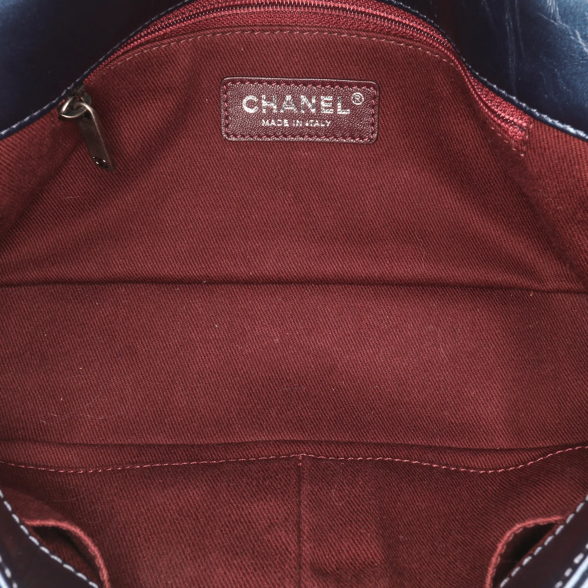 Quilted Glazed Calfskin Coco Pleats Flap