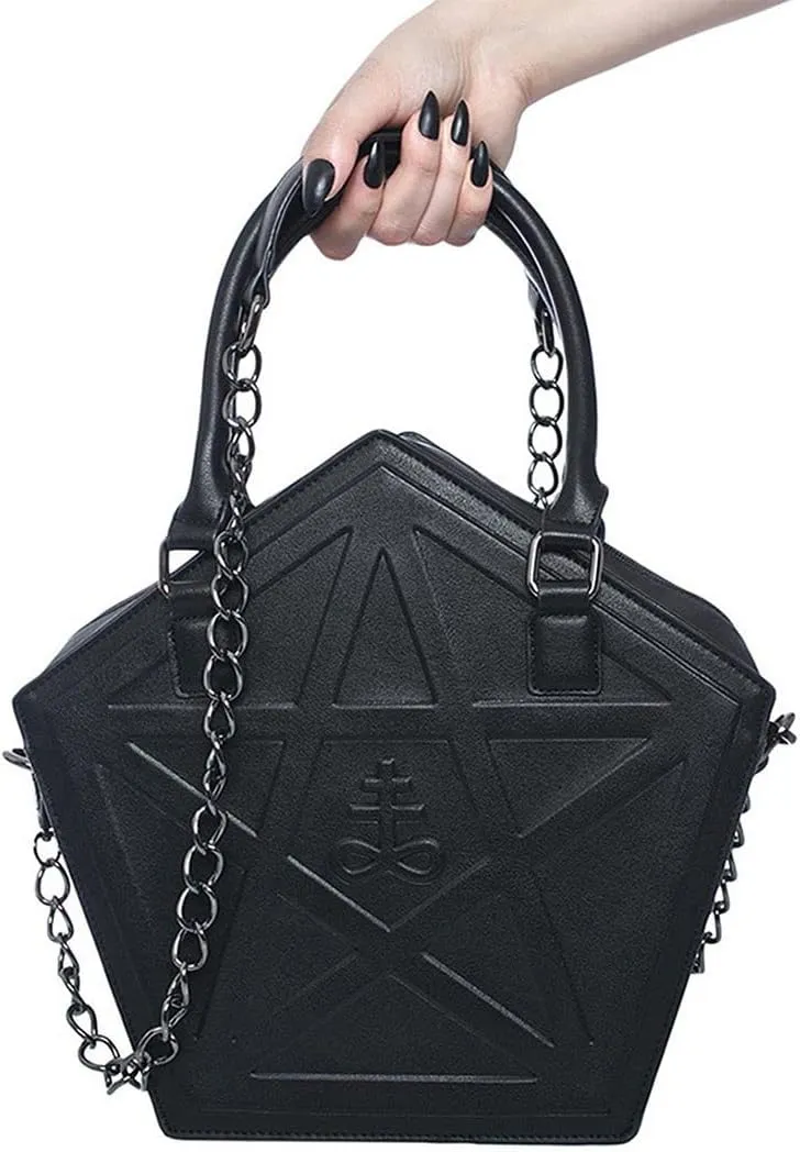 QZUnique Halloween Purses Gothic Novelty Shoulder Bag Pumpkin Coffin Skull Bat Crossbody Bag holiday Party Gift Candy Bag