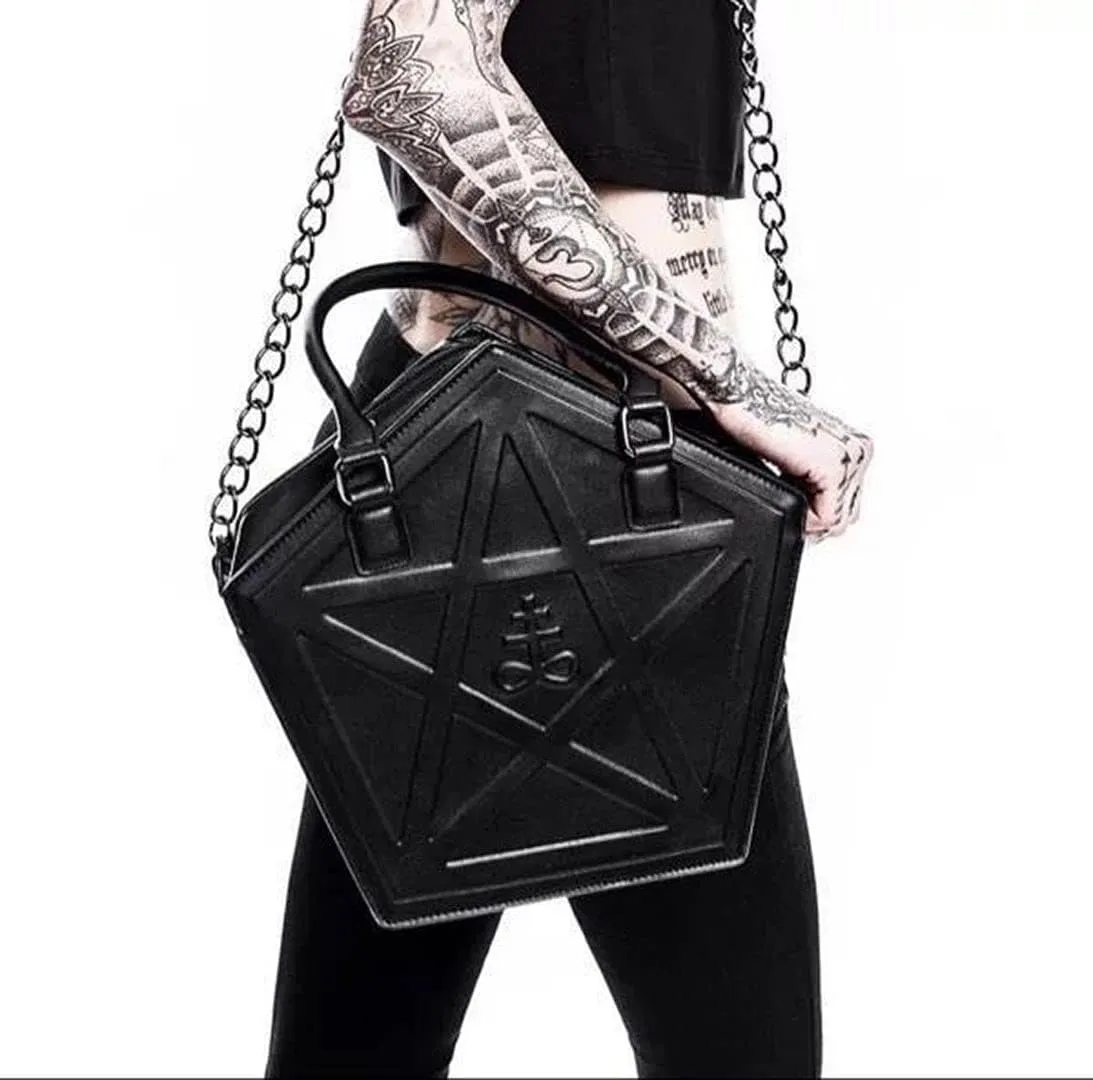 QZUnique Halloween Purses Gothic Novelty Shoulder Bag Pumpkin Coffin Skull Bat Crossbody Bag holiday Party Gift Candy Bag