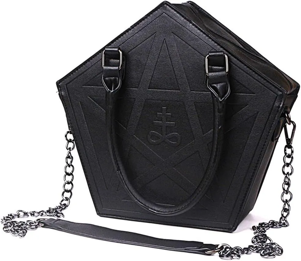 QZUnique Halloween Purses Gothic Novelty Shoulder Bag Pumpkin Coffin Skull Bat Crossbody Bag holiday Party Gift Candy Bag