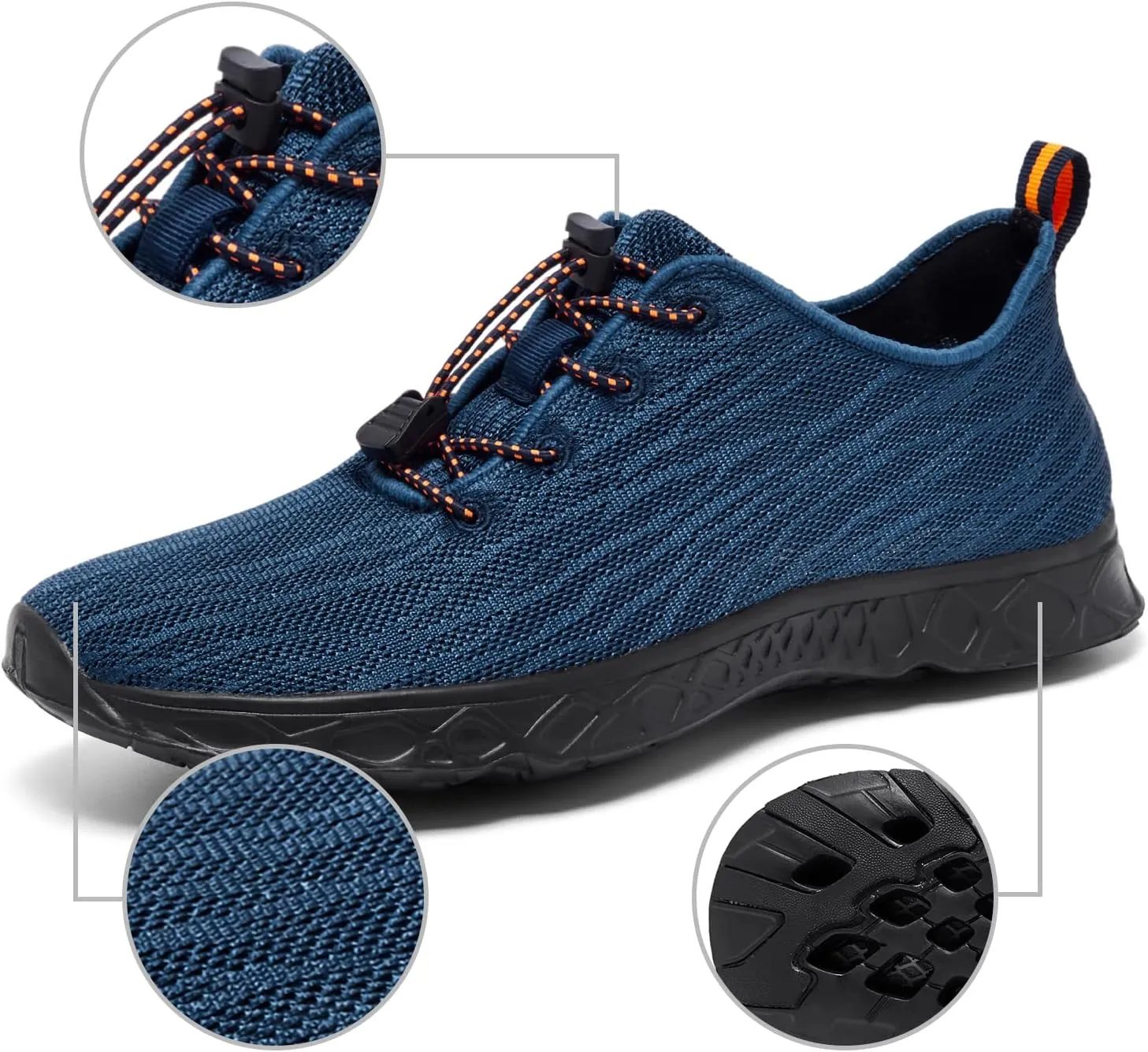 Racqua Women Men Breathable Mesh Water Shoes