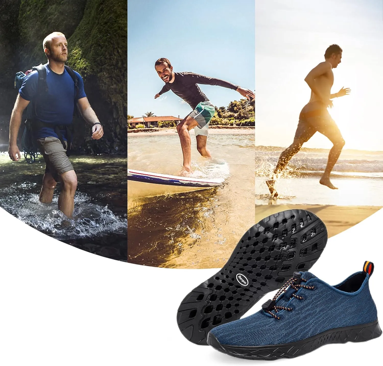 Racqua Women Men Breathable Mesh Water Shoes