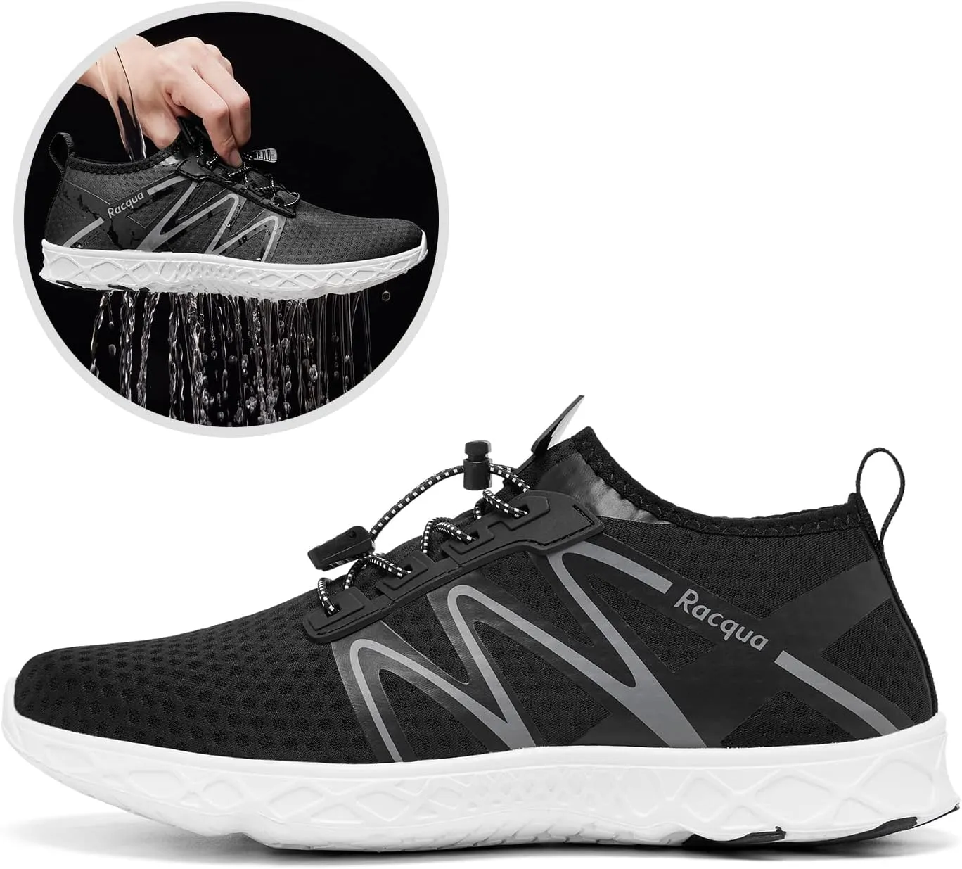 Racqua Women Men Breathable Mesh Water Shoes